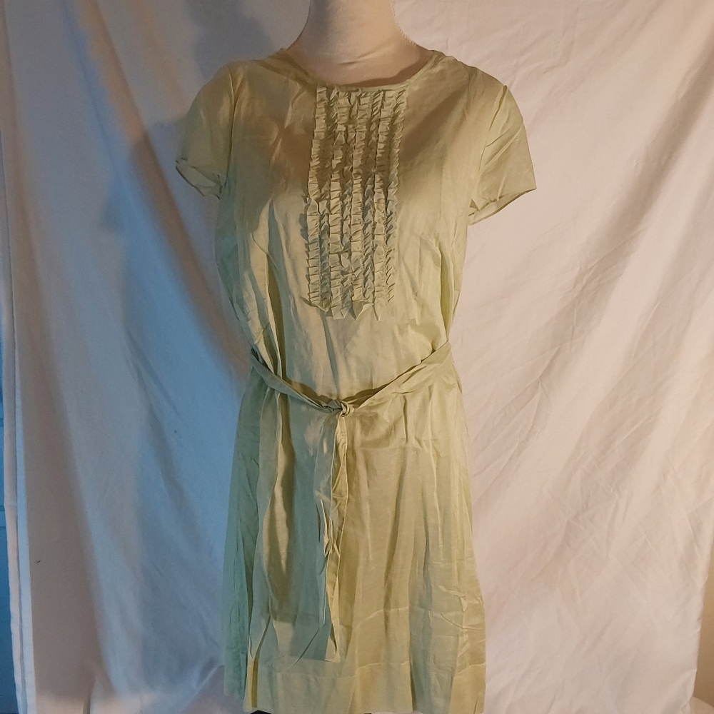 NWT Talbots Linen Celery Green Stalk Dress Slip 12P